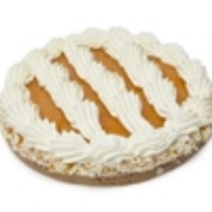 Open abrikozenvlaai met slagroom middel