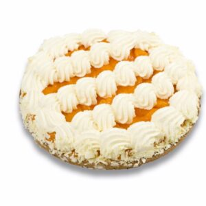 Open mandarijnenvlaai met slagroom middel