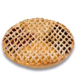Viersoorten ruitjesvlaai (abri-kers-appel-pruim) 30 cm